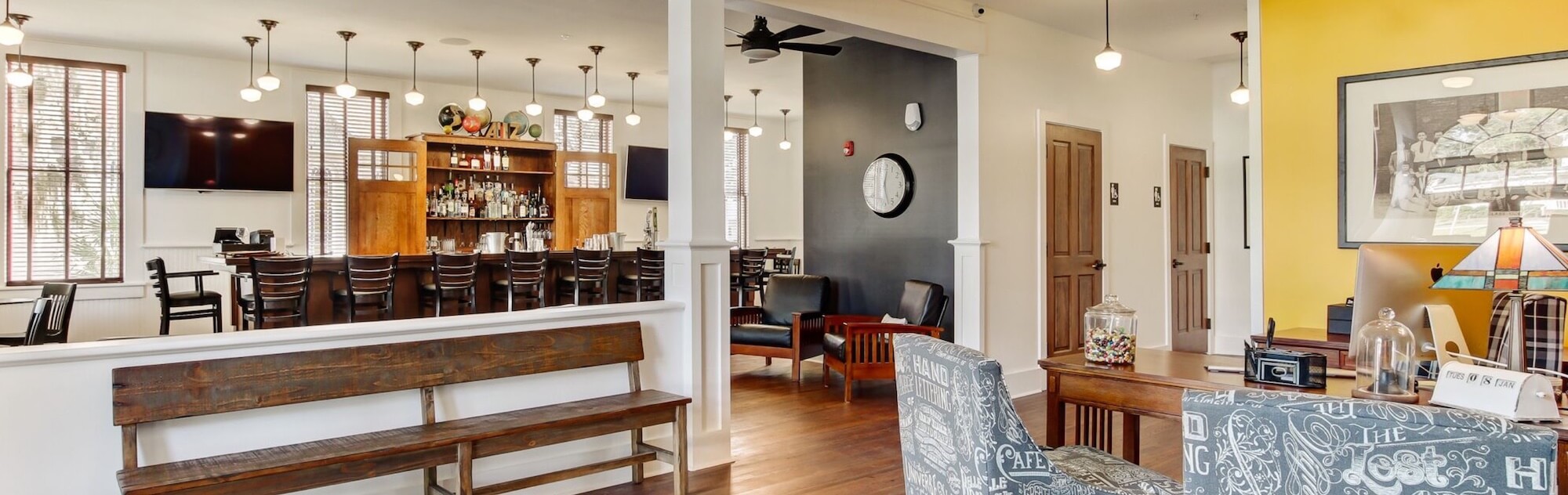 Amelia Schoolhouse interior dining area