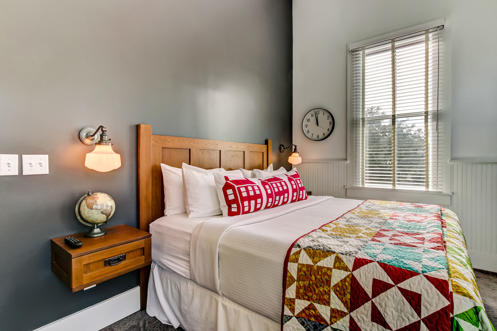 King-sized bed featured in one of our Classic King suites